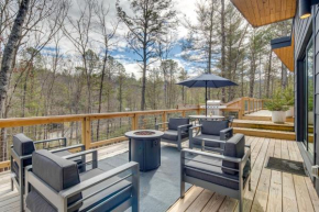 Hot Tub and Fire Pit Modern North Carolina Retreat
